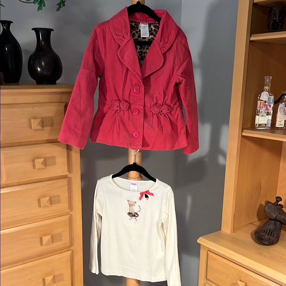 Gymboree Pink Blazer Tailored Fit Structured Fabric + matching shirt size 5